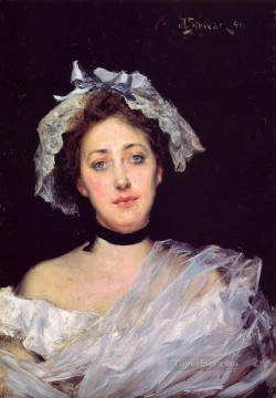  dama Lienzo - Una dama inglesa Julius LeBlanc Stewart